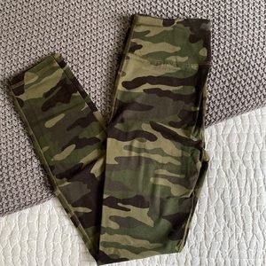 JCrew Army Print Leggings